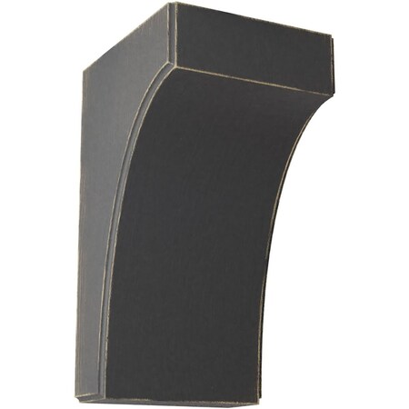 Ekena Millwork 5 1/4"W x 6"D x 10"H Clarksville Wood Vintage Decor Bracket, Black BKTWD05X06X10CVBL